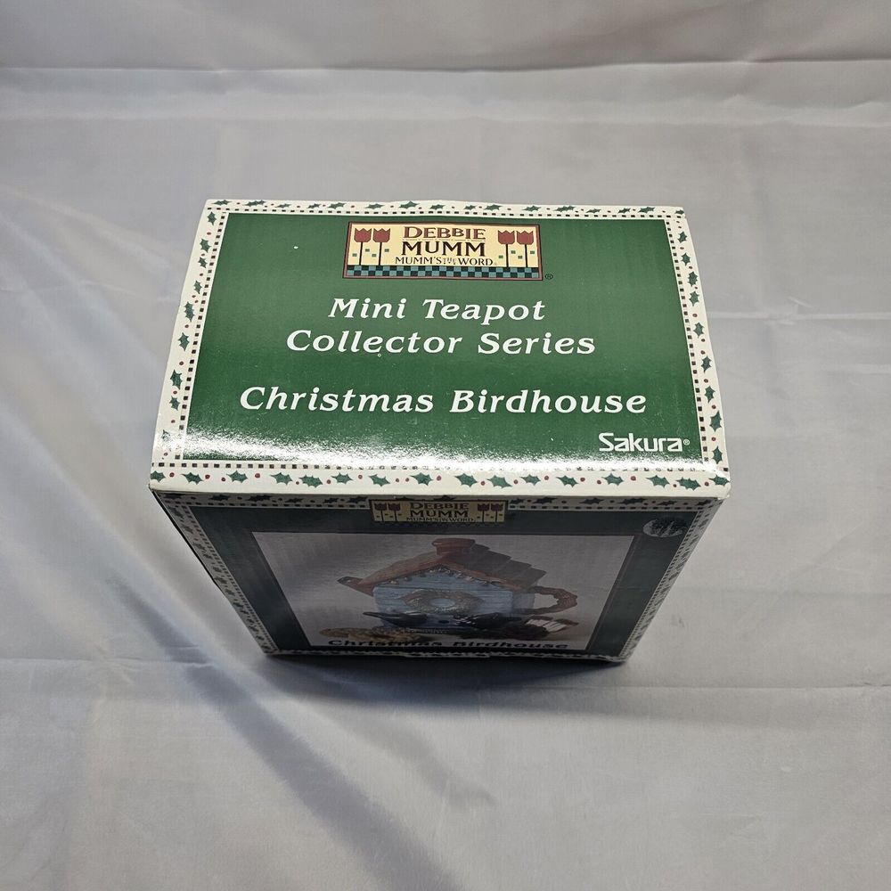 Debbie‎ Mumm Mini Teapot Christmas  Bird House - Picture 2 of 13